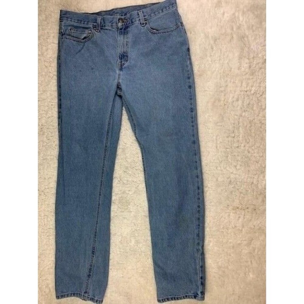 Faded Glory Size 36x34 Mens Jeans Straight Light Wash (Actual Inseam 32)